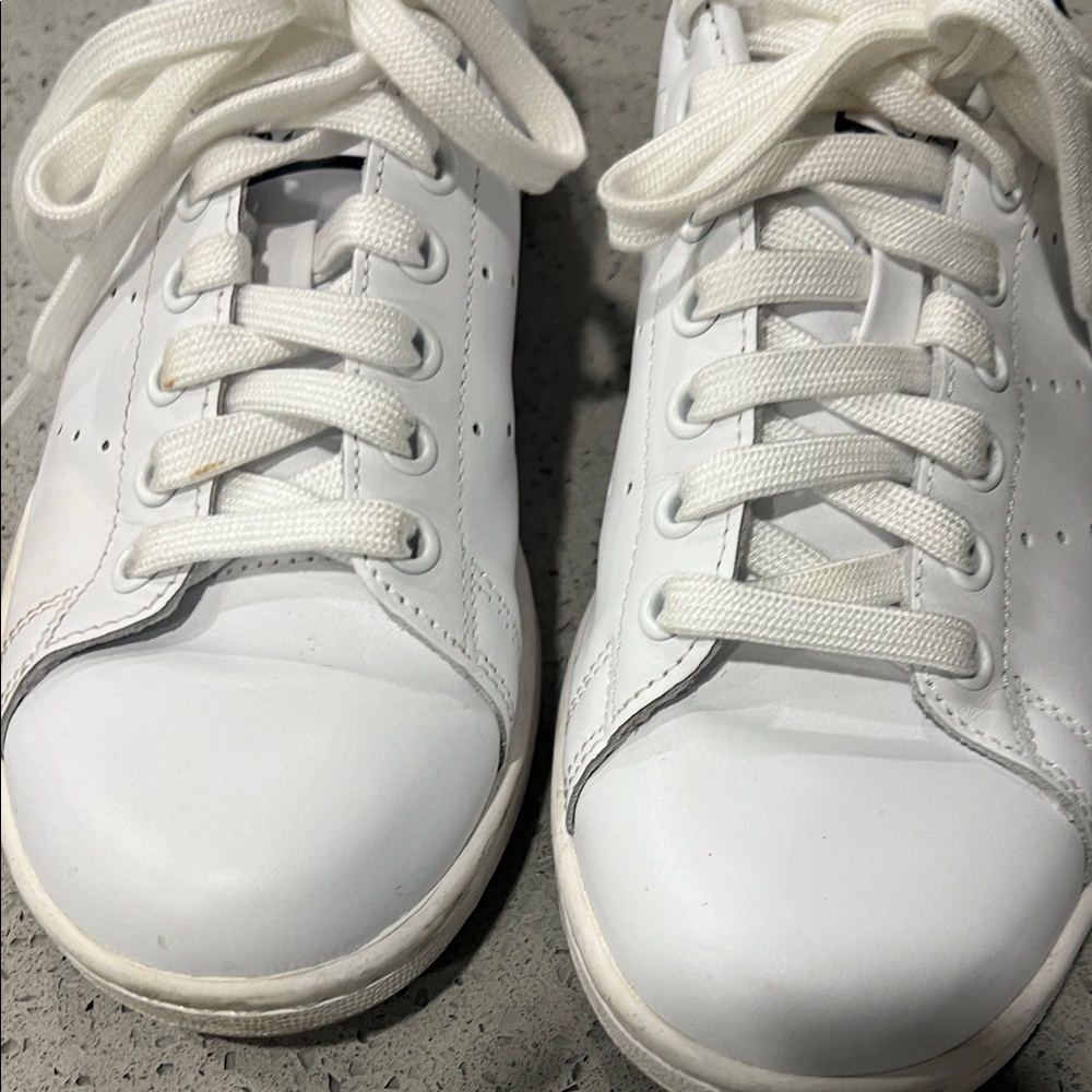 Adidas Stan Smith White and Black Women's Sneakers - Picture 6 of 7